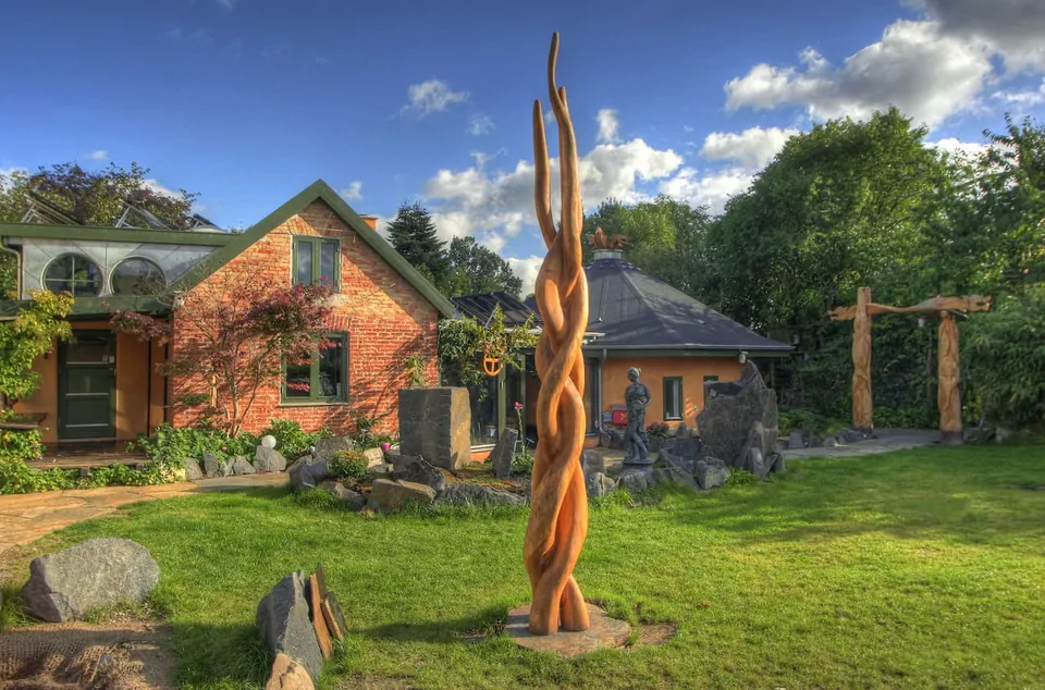 The Magic Garden in daylight, with its doors open.